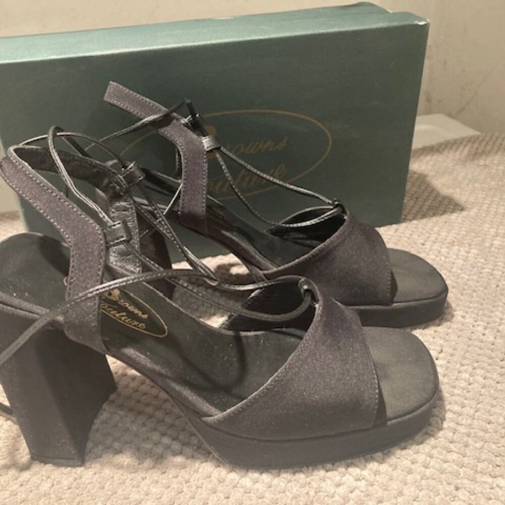 Brown's lace up platform Heels